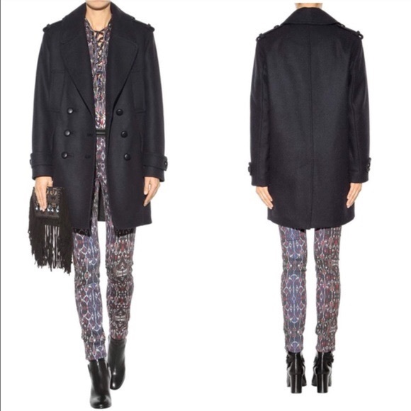 Isabel Marant Karly NAVY Wool Coat - Picture 9 of 10